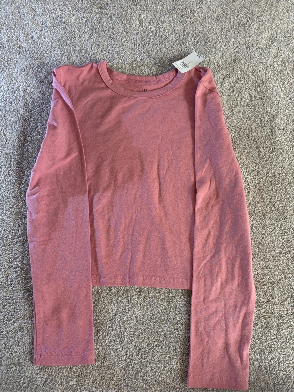 GAP Girls Pink Long Sleeve Crop Top